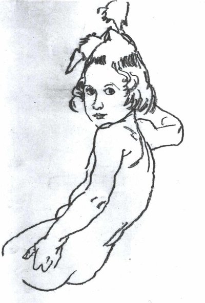 Girl Nude by Egon Schiele